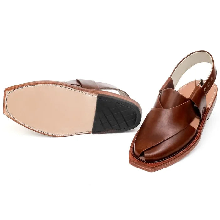 Mustard Leather Norozi Chappal With Leather Sole – 09254
