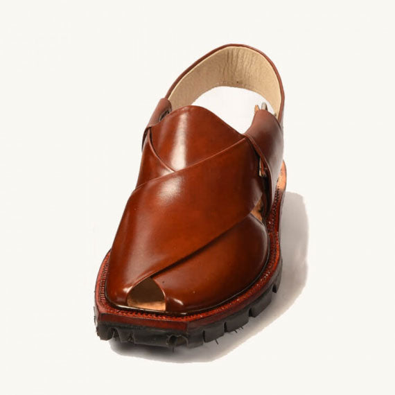 Hand-Crafted Mustard Quetta Norozi Chappal with Double Sole – 092331