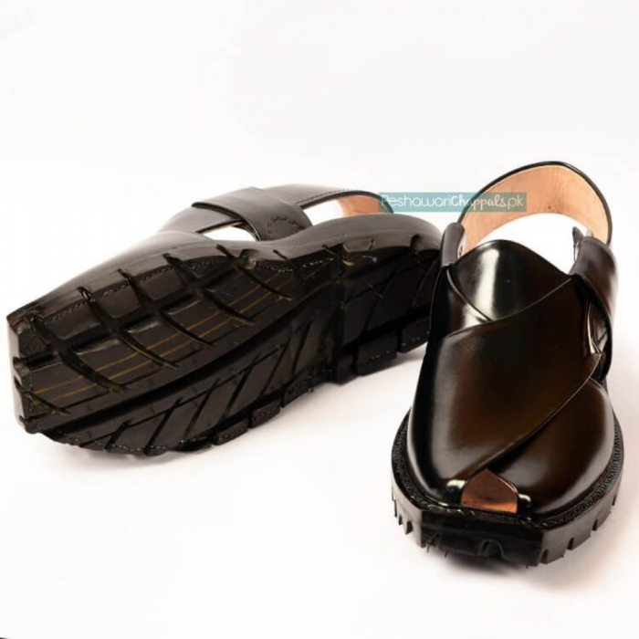 High Lustre Black Quetta Norozi Chappal – 092333