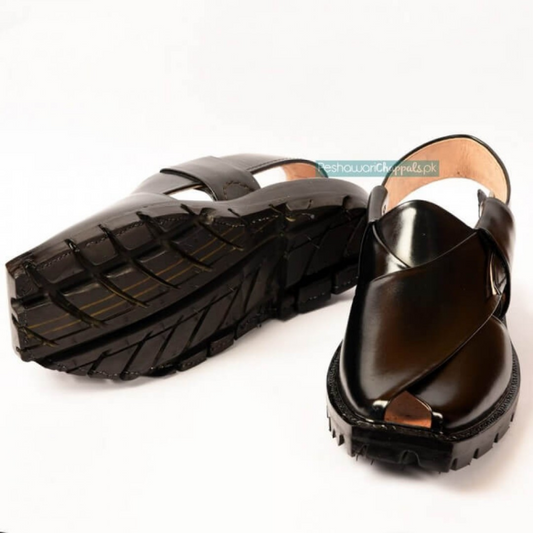 High Lustre Black Quetta Norozi Chappal – 092333